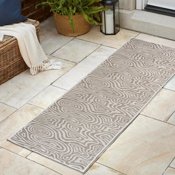 Eryx Modern Bohemian Abstract Organic Reversible Machine-Washable Indoor/Outdoor Area Rug